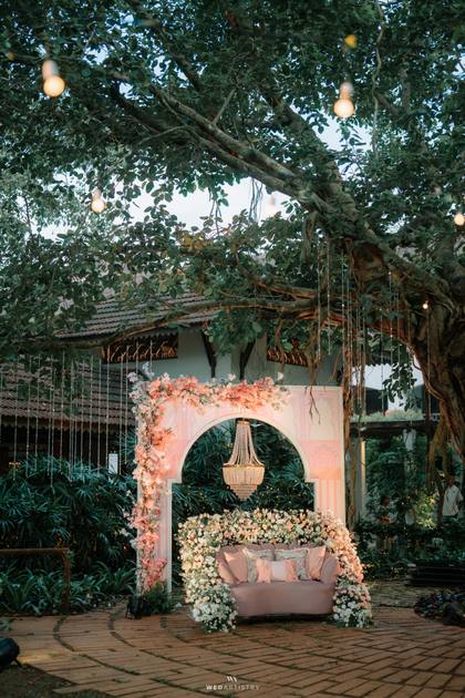 Backdrop and Lounge — Mehendi decor — Alila Diwa Goa